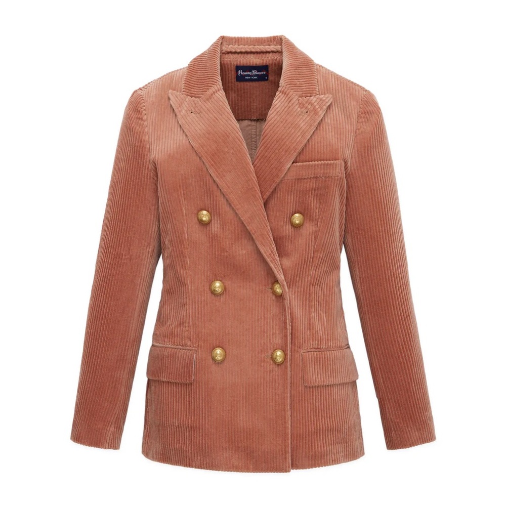 Rowing Blazers NWT Medium Corduroy Diana Blazer in Dusty Rose Pink - Picture 1 of 10